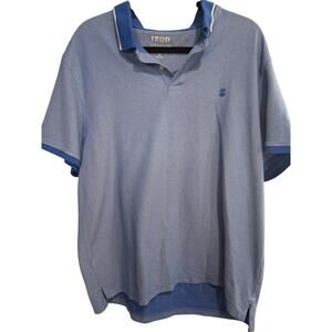 Izod Shirt XXL Blue Advantage Performance Top, Stretchy Golf Outdoor Casual